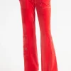 Snap Pocket Velour Cargo Pants