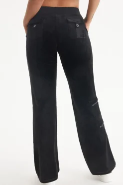 Snap Pocket Velour Cargo Pants