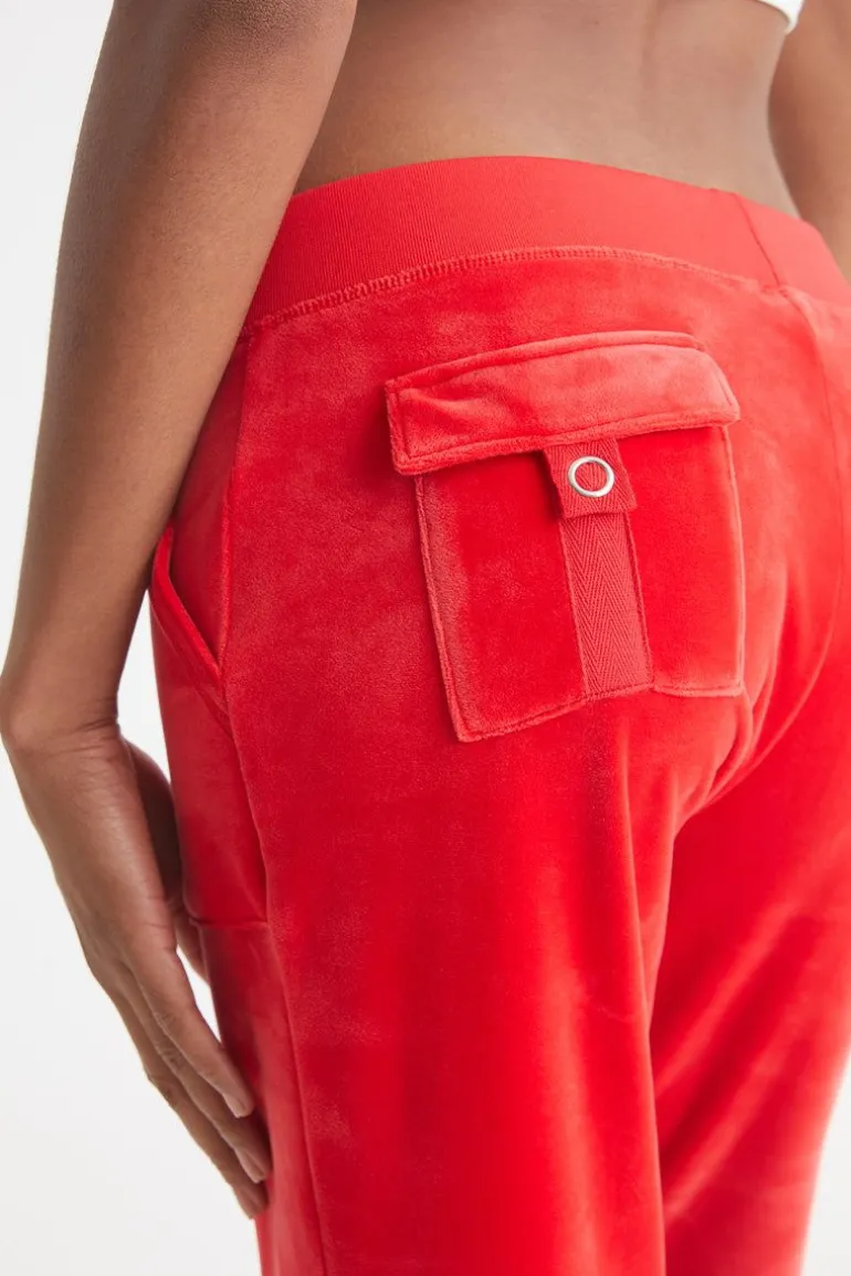 Snap Pocket Velour Cargo Pants