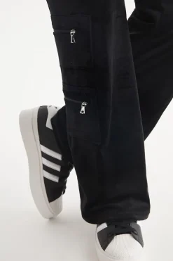 Snap Pocket Velour Cargo Pants