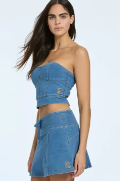 Strikket Denimkorsett
