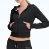 Tonal Towel Terry Zip-Up Hettegenser
