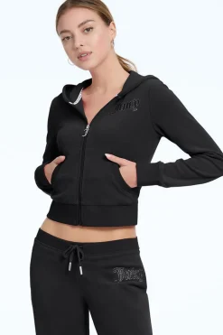 Tonal Towel Terry Zip-Up Hettegenser