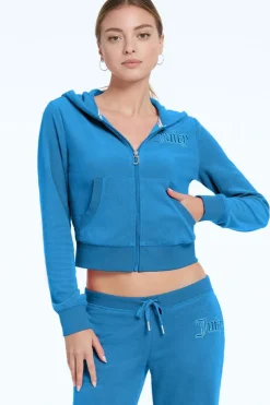 Tonal Towel Terry Zip-Up Hettegenser