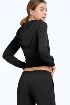 Tonal Towel Terry Zip-Up Hettegenser