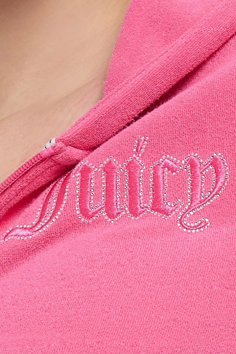 Tonal Towel Terry Zip-Up Hettegenser