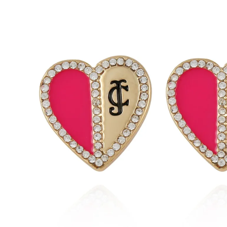 Twotone Heart Stud Øredobber
