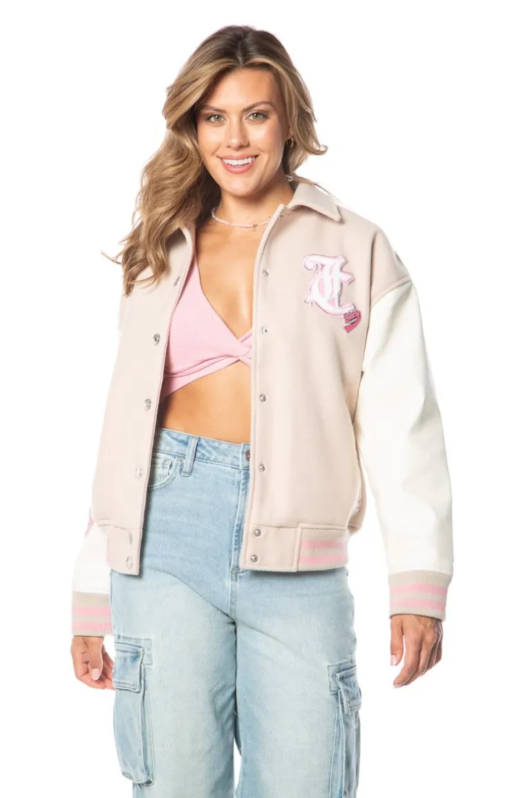 Varsity-Jakke Med Konvertibel Krage